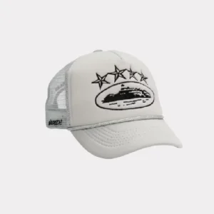 Corteiz Cap 4Starz Alcatraz Trucker Hat Grau