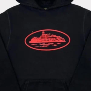 Alcatraz Corteiz Hoodie Schwarz/Rot