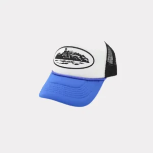 Corteiz Cap Alcatraz Trucker Hat Schwarz/Royal