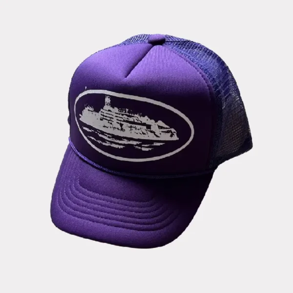 Corteiz Cap Alcatraz Trucker-Mütze Lila