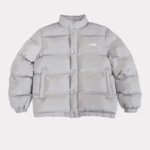 Corteiz Puffer Jacke in Silber