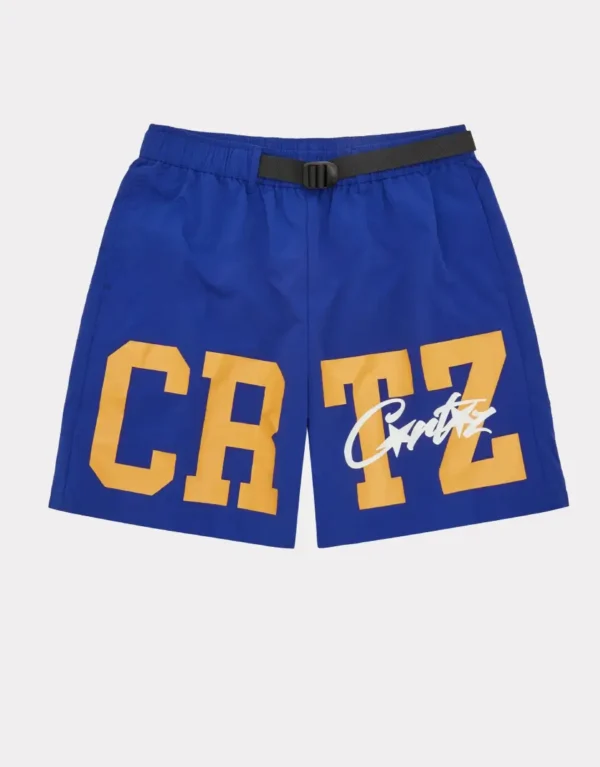 Corteiz Crtz Nylon Cargo Shorts in Blau