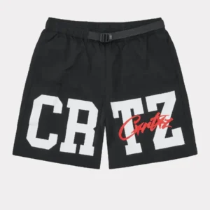 Corteiz Crtz Nylon Cargo Shorts in Schwarz