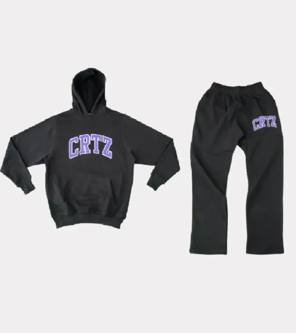 Dropout Corteiz Tracksuit Schwarz/Lila