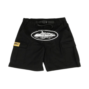 Corteiz Guerillaz Cargo Shorts Black