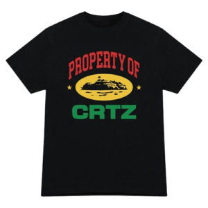 Corteiz Property Of Crtz Schwarzes T-Shirt